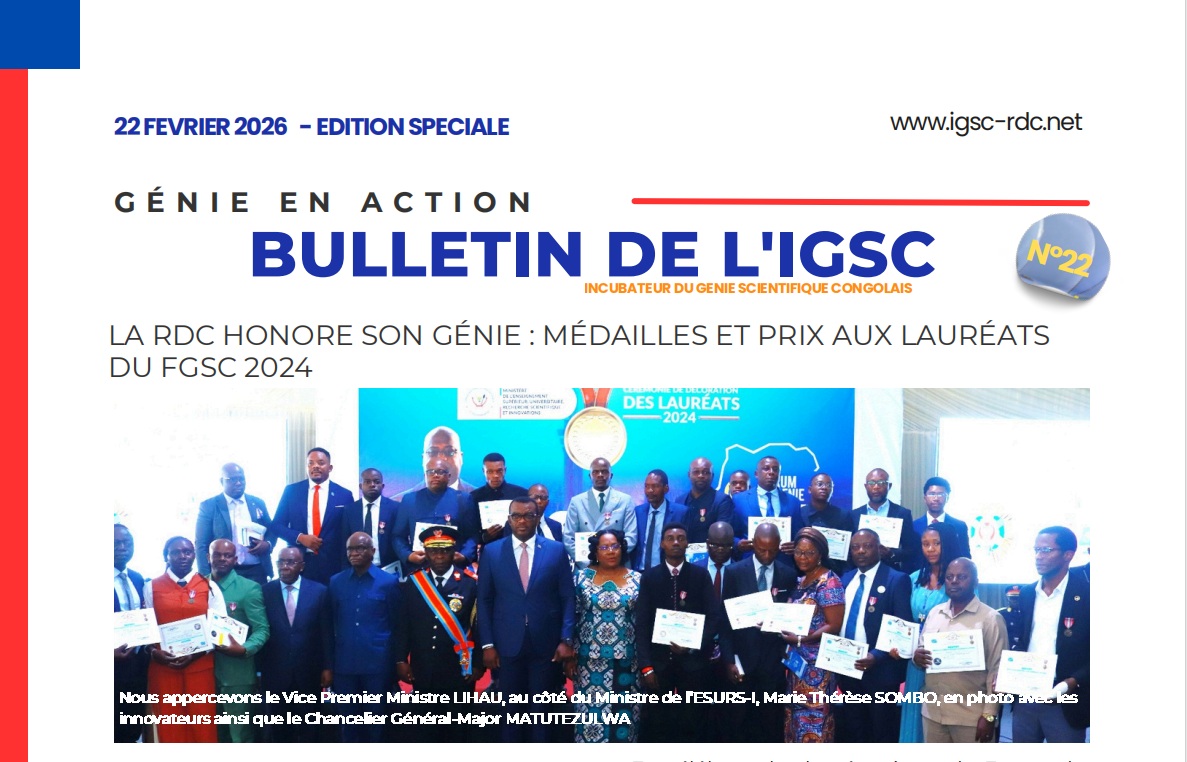 Bulletin de l'IGSC n°22 du 22 février 2026